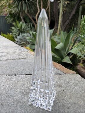 Waterford  Crystal Column Obelisk Paperweight